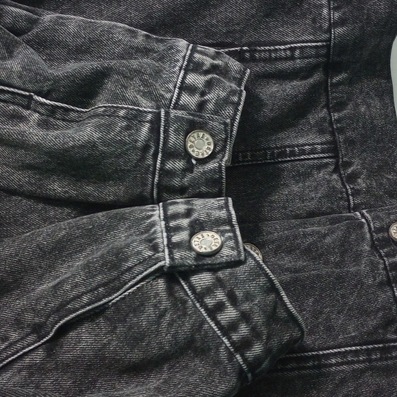 Detre No.2 Black Stone Washed Denim Sweatshirt Jacket - Picture 5 of 13